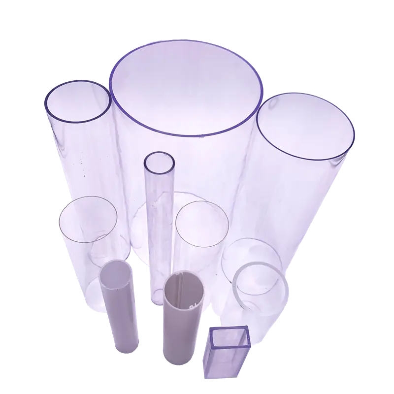 Tubo transparente de policarbonato redondo pc 600mm ps abs tubos de plástico diâmetro ldpe