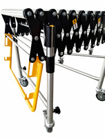 Système de convoyeur à rouleaux rétractable flexible, convoyeur motorisé pour le tri logistique express et le chargement de conteneurs