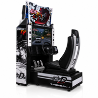 LECHUANG Simulateur de course en métal à monnayeur, machine d'arcade vidéo avec volant personnalisable pour divertissement familial intérieur pour enfants