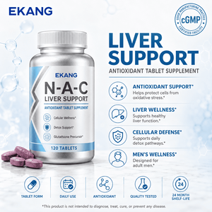 Make in US Men N-A-C Liver Support Tablets 120 Count Antioxidant Health <b>Supplement</b> - Product Image 1