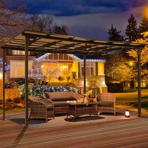 Açık rekreasyon alanı bahçe mobilyaları güneş odası yeni tasarımlar arka bahçesinde güneşlik manuel açılış panjur alüminyum Metal Metal - Product Image 6