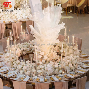 Décorations <span class=keywords><strong>de</strong></span> <span class=keywords><strong>centre</strong></span> <span class=keywords><strong>de</strong></span> <span class=keywords><strong>table</strong></span> <span class=keywords><strong>de</strong></span> mariage personnalisées, fleurs géantes en soie et organza, installation artistique, décoration <span class=keywords><strong>de</strong></span> <span class=keywords><strong>table</strong></span> <span class=keywords><strong>de</strong></span> mariage - Product Image 5