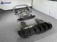 Kit de Mejora de Parachoques Trasero para McLaren 720S, Estilo 765LT Modificado, Difusor de Parachoques Trasero de Fibra de Carbono Semi-Seca y Escape