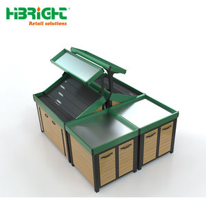 Ayarlanabilir raflar çıkarılabilir tepsiler ile alüminyum alaşımlı sebze ekran meyve vitrin rafı - Product Image 1