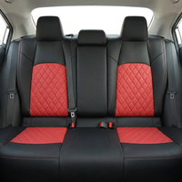 Housse de siège auto sur mesure pour Toyota Corolla Altis Auris 2014-2025 en cuir PU premium avec surpiqûres losanges et logo personnalisé – Fabrication usine