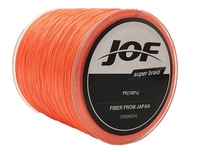 JOF 500M Ligne de pêche tressée PE 4 brins 4-150LB Flottante Fibre Japonaise Multicolore Lisse pour lancer en eau salée Super Braid