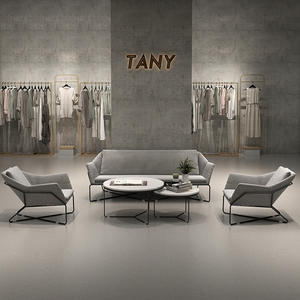 Ensemble de canapés de bureau modernes et minimalistes avec table basse en forme de U, confortables, en tissu, pour la réception et les espaces de réunion - Product Image 4