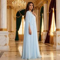 Nouvelles Arrivées 2026 : Abaya Musulmane Moderne avec Manches Cape Ornées de Strass, Coupe Ample, Robe Longue Islamique pour Femmes Musulmanes, Idéale pour l'Aïd