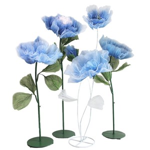 Flor de Peonía Eléctrica de Gran Tamaño, 90 cm de Diámetro, Apertura/Cierre Automático Mecánico, Organza, Estilo Europeo, para Bodas y Eventos Florales - Product Image 5
