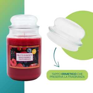 Bougies parfumées en verre 510g, parfum baies mélangées, grand ensemble de bocaux - Product Image 3