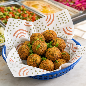 Papel Antigrasa Impreso para Alimentos, para Gyros, Falafel, <span class=keywords><strong>Pita</strong></span> Wraps, Cafés Mediterráneos y Comida para Llevar - Product Image 3