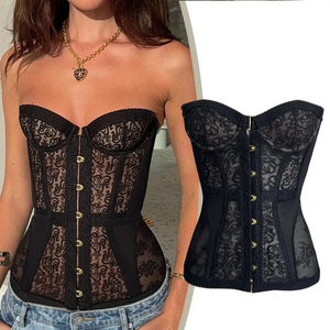 Top Sexy a Fascia Modellante a Spina di Pesce con Corsetto Stringivita <span class=keywords><strong>Senza</strong></span> <span class=keywords><strong>Spalline</strong></span> Versatile e Snellente da Donna - Product Image 1