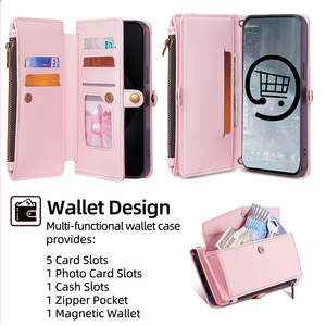 Nuova Custodia a Portafoglio in Pelle con Cerniera e Laccetto per <span class=keywords><strong>Samsung</strong></span> <span class=keywords><strong>Galaxy</strong></span> S26 25 Ultra S10 <span class=keywords><strong>Lite</strong></span> S24 S23 - Accessori di Tendenza - Product Image 3