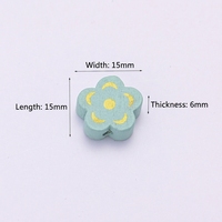 Pièces en bois perforées en forme de fleur, style INS, simples et polyvalentes, pour la création de bijoux DIY pour enfants (bracelets, colliers)