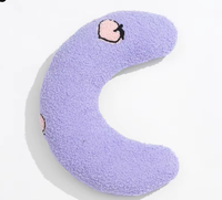 Coussin Apaisant en Peluche Douce en Forme de Croissant pour Chat, Adorable Jouet Moelleux pour Chien et Chat, Aide Confortable au Sommeil pour Animaux de Compagnie