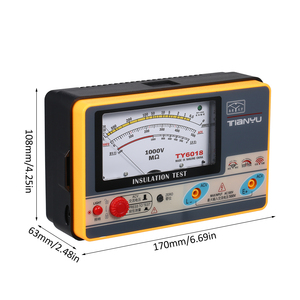 Mégohmmètre numérique portable de haute précision 0-2000M 1000V pour la mesure de la résistance d'isolement - Product Image 4