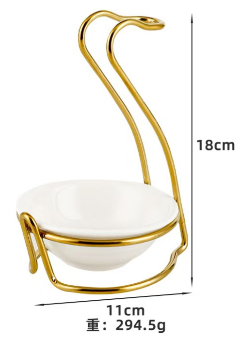 Gold-Round Spoon Holder