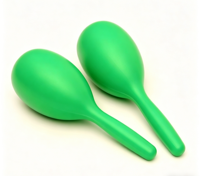 Wholesale Custom Logo Plastic Maraca Pair, Hand Held Rattle Percussion Instrument for Early Childhood Education Toy