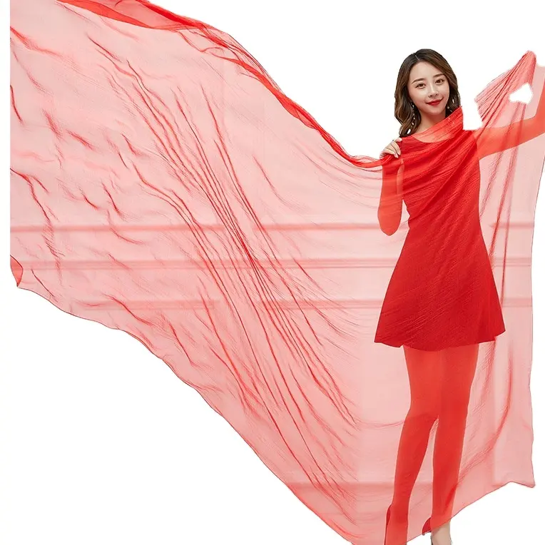 soft and thin chiffon plain mixcolor long scarves for women
