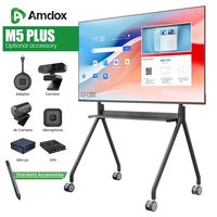 Amdox M5 PLUS Nueva Pantalla Interactiva Digital LCD 4K, Pizarra Inteligente para Oficina y Conferencias, Panel Plano con Pantalla Táctil de 40 Puntos, Android