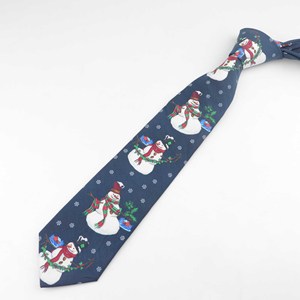 <span class=keywords><strong>Corbata</strong></span> <span class=keywords><strong>Navideña</strong></span> para Hombre, Estilo Casual, Elegante, con Diseño de Copos de Nieve, de Algodón, Profesional, <span class=keywords><strong>Corbata</strong></span> de Papá Noel, 8 cm de Ancho, Corbatas con Diseño de Muñeco de Nieve - Product Image 2