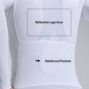 Private label fabrikant van wielershirts, korte en lange mouwen, aangepaste logo-print, sjabloon, startmerk, racefiets shirt - Product Image 4