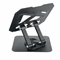 Support de tablette en métal, base rotative à 360°, angle d'inclinaison réglable à 180°, support pour appareil électronique, conception ergonomique, pliable