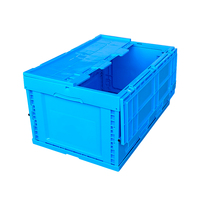 Caisse en plastique pliable 600x400mm avec couvercle, caisse en plastique standard européenne, transport logistique, caisse pliable pour le transport