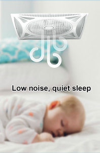 Quạt trần điện gia dụng công suất mạnh, động cơ AC, điều khiển từ xa, có thể gập lại, làm mát không khí, dùng cho văn phòng, khách sạn, chất liệu nhựa, hai cánh. - Product Image 4