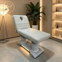 Lit de beauté ergonomique professionnel, lit de massage inclinable réglable, lit de salon en cuir PU durable pour salon de beauté