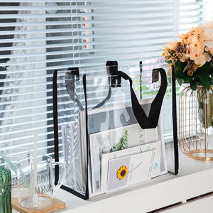 Custom Logo Long Handle USA 250 Anniversary Souvenir <b>Large</b> Capacity Clear <b>Bag</b> Washable Pvc <b>Bag</b> For Promotional - Product Image 3