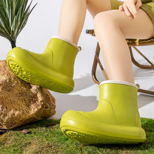 ديران تصنيع المعدات الأصلية أربعة مواسم جديدة منتصف أنبوب المرأة القطن أحذية المياه الدافئة مع طوق العمل للماء المضادة للانزلاق أحذية المطر - Product Image 6