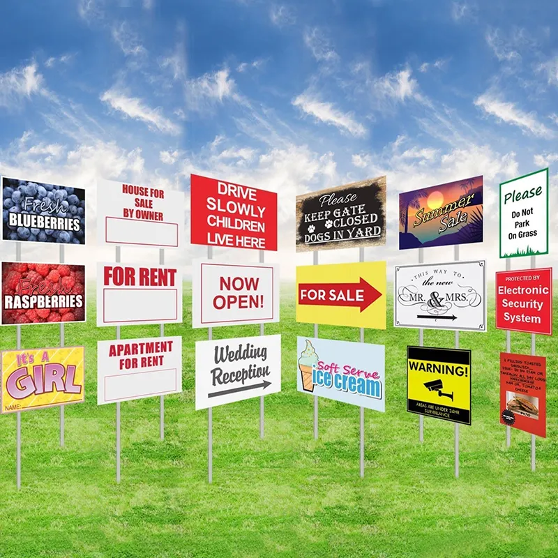 pp corrugated corrugated plastic board outdoor lawn patio placards