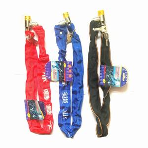 Candado de cadena con revestimiento de tela Dachun Lock Industry, núcleo de acero, cabeza redonda, para bicicleta, bicicleta eléctrica, motocicleta, protección de seguridad. - Product Image 2