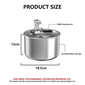 Nuevo Diseño <span class=keywords><strong>2025</strong></span> Bebedero y Comedero Inteligente de Acero Inoxidable con Filtro de Circulación Automática para Perros y Gatos, Dispensador de Agua para Mascotas de Gran Capacidad de 2L - Product Image 6