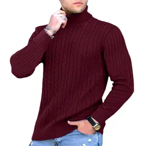 Winter OEM Custom Men's Crewneck Pullover Sweater Plain Knit Pullover Jumpers For Men Sweater Manufacturer
