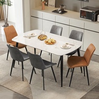 DW1179 Quanu gros dalle rock table à manger ensemble moderne salle à manger table cuisine salle à manger 6 chaises modernes table