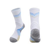 Chaussettes de basketball personnalisées en tissu éponge, antidérapantes, avec soutien de la voûte plantaire, chaussettes de sport respirantes, chaussettes de compression pour l'entraînement, pour hommes