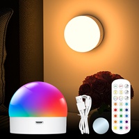 Ampoule LED rechargeable RGB E26/E27 avec télécommande, éclairage intelligent d'urgence pour la maison avec alimentation CC