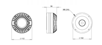 Driver Line Array Frekuensi Tinggi DE-780TN 3 inci, Speaker Driver HF Neodymium
