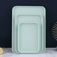 Plateau en plastique de taille personnalisée pour service de table dans un hôtel, plateau en mélamine décoratif à usage domestique pour le dessert