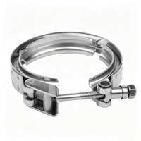 Kit de colliers de serrage universels en acier inoxydable de 3,5'' (89 mm) pour tuyau d'échappement turbo, collier de serrage en V mâle-femelle de qualité supérieure
