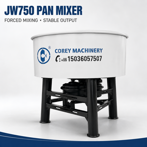 Corey JW750 Vertical Concrete <b>Pan</b> Mixer Forced Action <b>Electric</b> Cement Mixer for Mortar and Concrete - Product Image 1