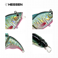 Leurre de pêche artificiel flottant Hessen OEM 75mm 13g en deux sections pour achigan, poisson-serpent et eau salée