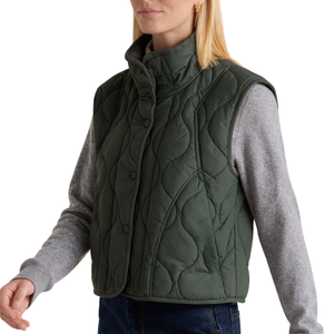 Estilo de tendencia Invierno Mujer Cuello alto Abajo Ropa A prueba de viento Mujer Puffer Chaleco acolchado - Product Image 2