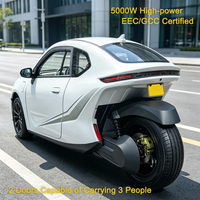 2026 XSDU Tricycle Électrique Inverti à Trois Roues, Supercar Mini Économique, Scooter Fermé 72V 5000W, Tricycle Électrique à 3 Roues pour Adultes