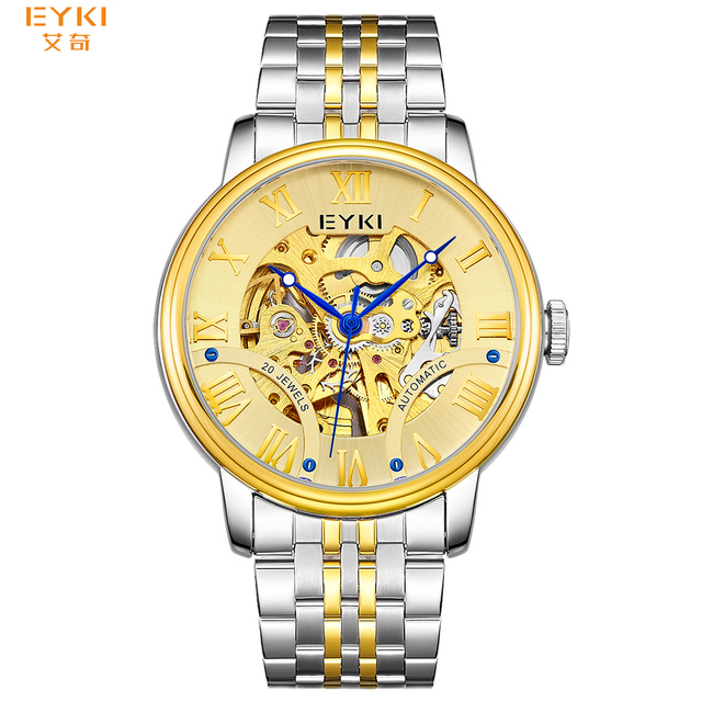 ODM OEM Custom Logo Luxury Men's Mechanical Automatic Watch 43mm Crystal Dial Alloy Crocodile Strap Chronograph Water Resistant
