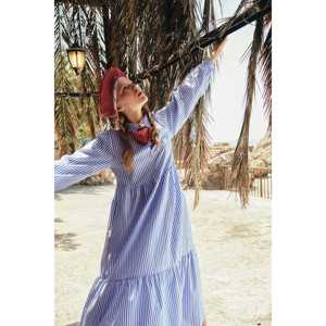 Vestido camisero a rayas - Product Image 1