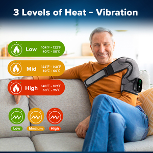 Heating Vibration Shoulder Massager <strong>Neck</strong> &amp; Shoulder Arthritis <strong>Pain</strong> Relief Wrap Belt Device - Product Image 3