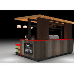 LUX personnalisé moderne centre commercial kiosque de café présentoir comptoir personnalisé café idées de conception kiosque de café de mode - Product Image 6
